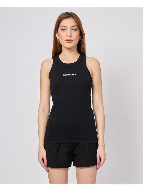 Black tank top Richmod X with logo RICHMOND X | UWP25162CNBLACK